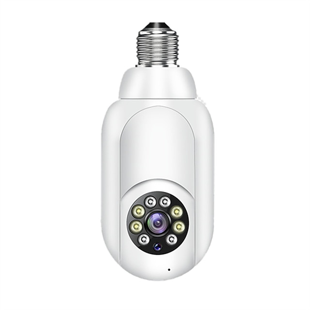  1080p/720p WLAN-Überwachungskamera mit E27-Glühbirne, Vollfarb-Nachtsicht, Bewegungserkennung, 4-facher Digitalzoom, 2-Wege-Sprachüberwachung für den Innenbereich, Babyphone, Heimsicherheit, Netcam