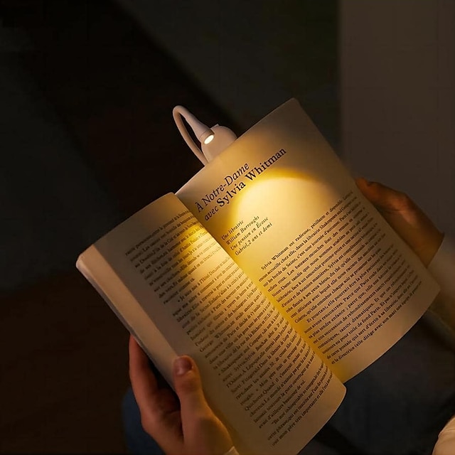  mini tafellamp opbergclip usb opladen 3-kleuren temperatuur traploos dimmen lamp led mini book clip nachtlampje 3w