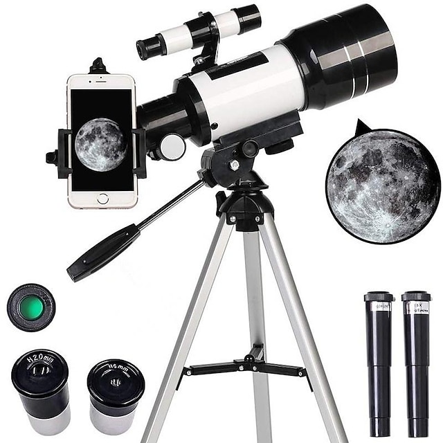  f30070m 70 mm Apertur, 300 mm astronomischer Refraktor, astronomisches Teleskop, Stativ, Sucherfernrohr – tragbares Reiseteleskop mit Stativ