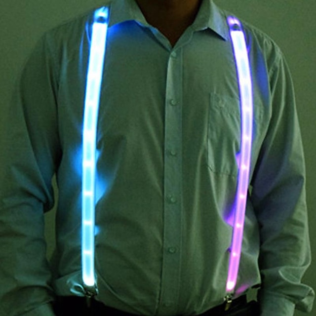 Light Up Men's Led Suspenders Bow Tie Perfect For Music Suspenders ...