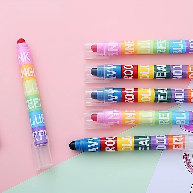  1pc emenda marcador sólido cor retrô canetas marcadoras coloridas fluorescentes estudante 6 cores doces cor álbum de recortes escrevendo livros de cartões para adolescentes presente para crianças,