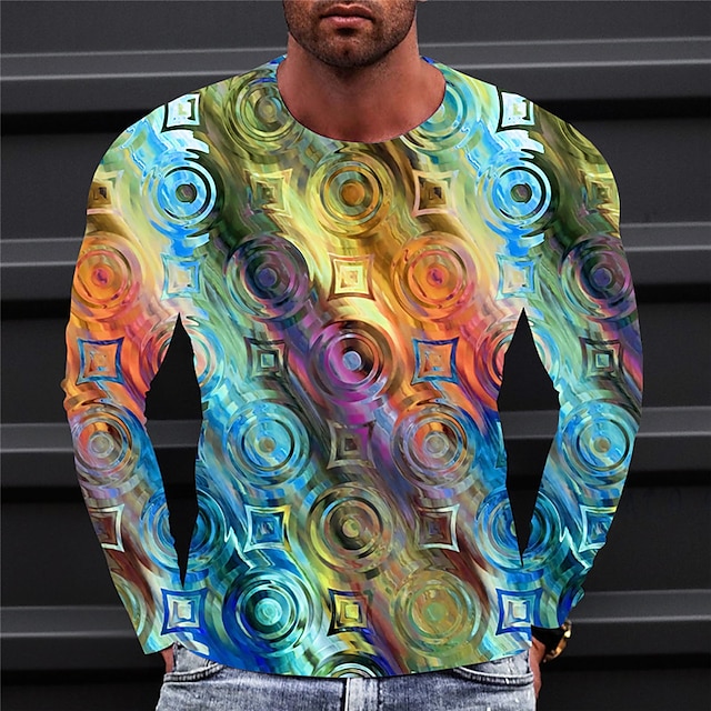 Men's T shirt Tee Graphic Optical Illusion Crew Neck Clothing Apparel ...