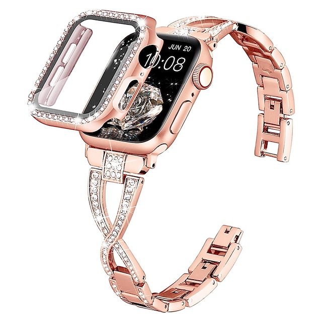  sieraden armband Compatibel met: Apple Watch-horlogebandje 38mm 40mm 41mm 42mm 44mm 45mm 49mm met zaak Roestvrij staal Vervangende horlogeband voor iwatch Series Ultra 8 7 SE 6 5 4 3 2 1