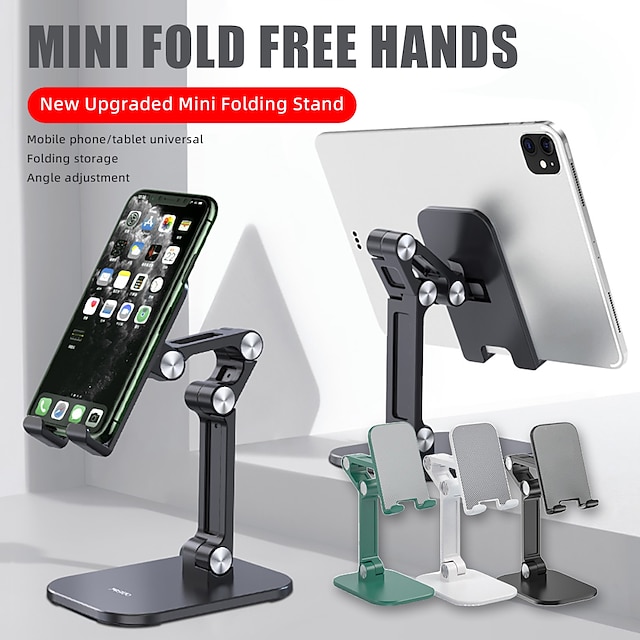  Phone Stand Cell phone tablet universal three-stage foldable lift Flexible Table Desktop Adjustable Cell Smartphone Stand