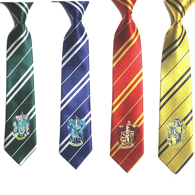  Magic Harry Slytherin Hufflepuff Men's Women's Boys Movie Cosplay Classic & Timeless Cosplay Yellow Red Blue Christmas Halloween Carnival Tie