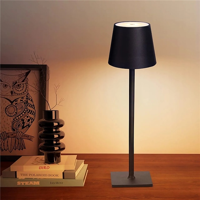  Modern Led Table lamp USB Rechargeable Home Night Lamp Touch Dimmer Lighting For Bar Restaurant Ambiance Wireless Table Lamps Study Office Light