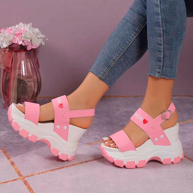 Women's Sandals Wedge Sandals Wedge Heels Plus Size Outdoor Daily