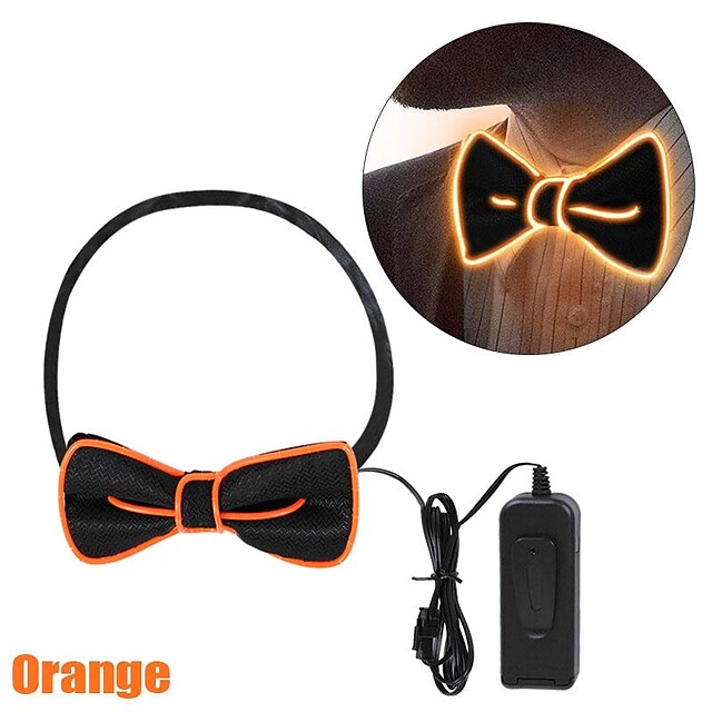  Glow in the dark led vlinderdas lichtgevende carnaval knipperende stropdas voor verjaardagsfeestje bruiloft vakantie decoratie cosplay kostuum