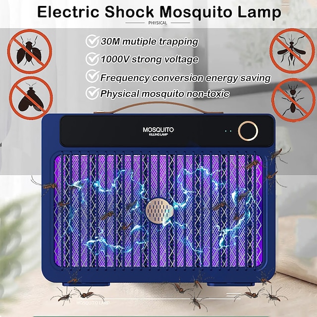  nouvelle lampe anti-moustique à choc électrique de type de tueur de moustique domestique pièges à moustiques muraux dispositif d'extermination photocatalyse moustique
