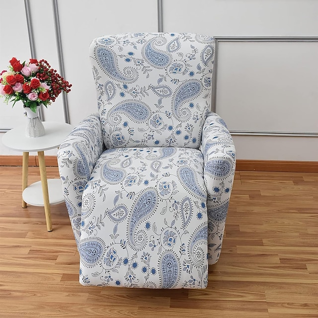 Miaotto Lot de 4 housses de canapé inclinables en velours extensible avec poche latérale pour