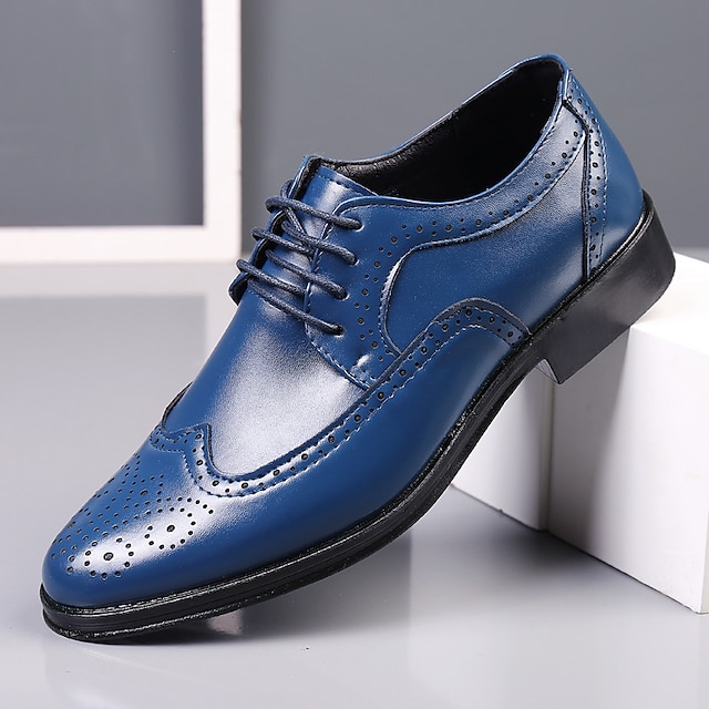  Miesten Oxford-kengät Derby-kengät Nahkaiset loaferit Liiketoiminta Vapaa-aika ulko- Päivittäin Mikrokuitu Mukava Liukumaton Loaferit Musta Valkoinen Sininen Kesä