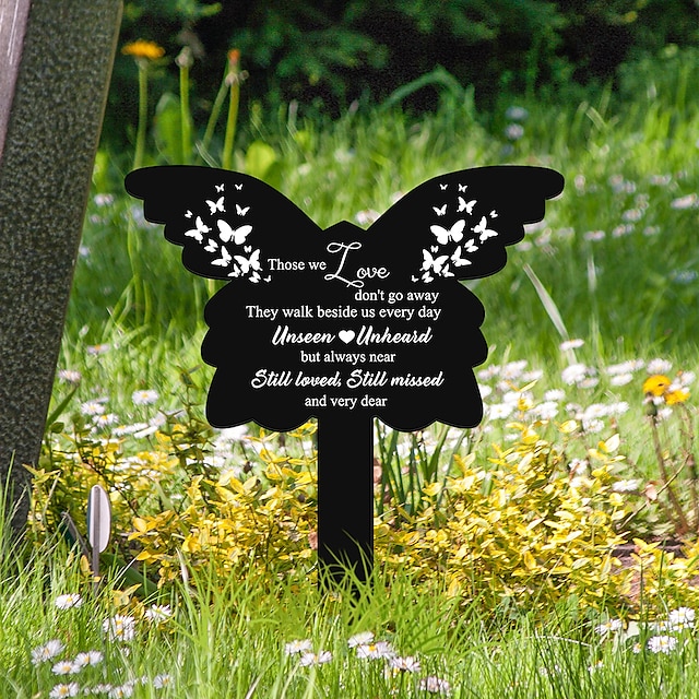 Cemetery Memorial Tomb Decoration Acrylic Butterfly Cemetery Decoration ...