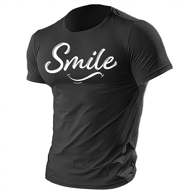  Herr Bokstav Grafiska tryck T-shirt Grafiska utslagsplatser 100 % bomull Kortärmad Grafisk Skjorta Svart Marinblå Armégrön Bekväm t-shirt Utomhus Gata Modedesignerkläder