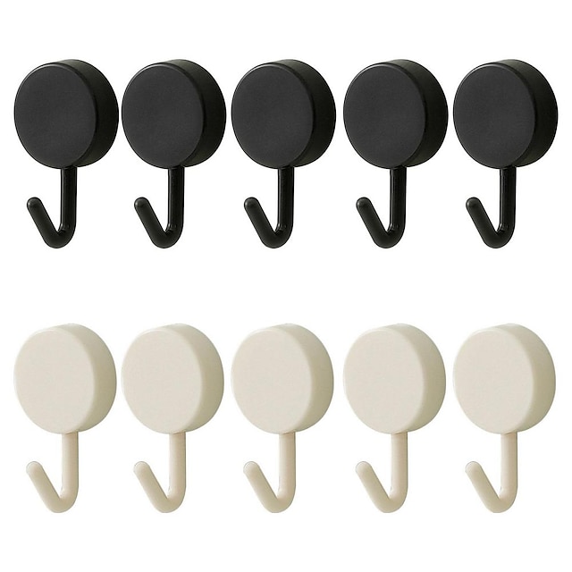  10pcs Cable Holder Self-Adhesive Wall Hook Without Drilling Coat Bag Bathroom Door Kitchen Towel Hanger Hooks Home Storage Accessories