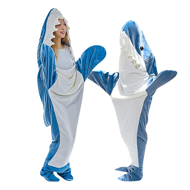 pătură cu rechini pijamale kigurumi pătură de canapea pentru adulți unisex drăguț de crăciun halloween carnaval costume ușoare de halloween mardi gras