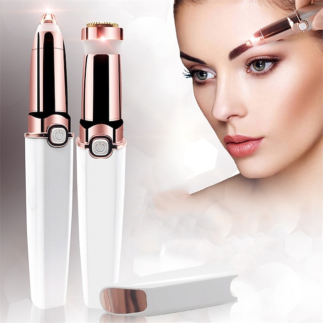 depilacja twarzy dla kobiet akumulatorowy depilator 2 w 1 trymer do brwi i golarki do twarzy dla kobiet depilacja brwi brzoskwiniowe fuzz usta ramiona ze światłem