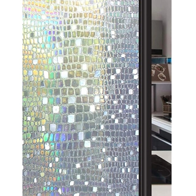 Window Privacy Film Stained Glass Window Film Rainbow Decorative Window Film Privacy Stained