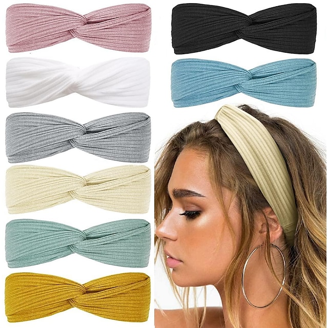  1 Stück Boho-Stirnbänder für Damenhaar, rutschfeste Twist-Haarbänder für kurzes Haar, modischer Sommer-Haarschmuck, einfarbig