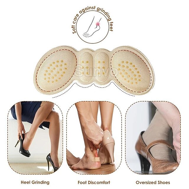 5 Pairs Silicone Heel Pads for Women Shoes Inserts Feet Heel Pain