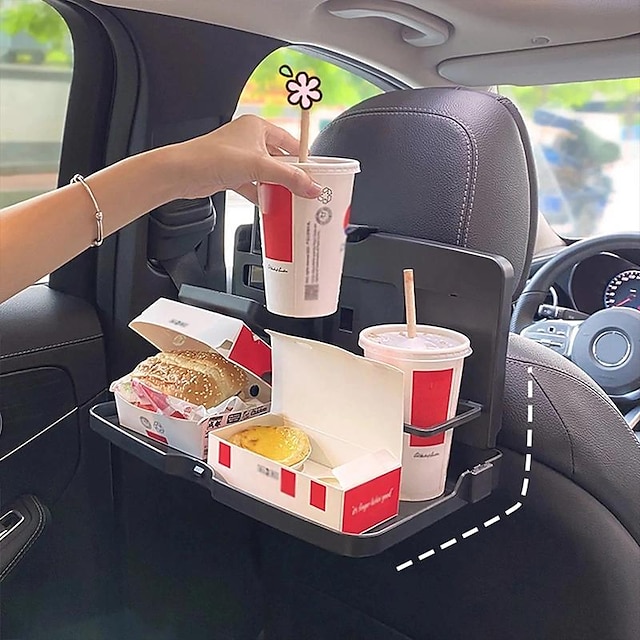  Universal Folding Car Bracket for Food Drink Phone Holder Car Storage Box Tray Auto Rear Seat Table Dinner Plate