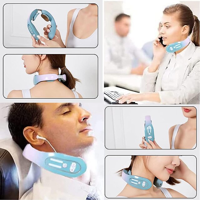 Household Electric Neck Massager Pulse Acupoint Lymphvity Therapy