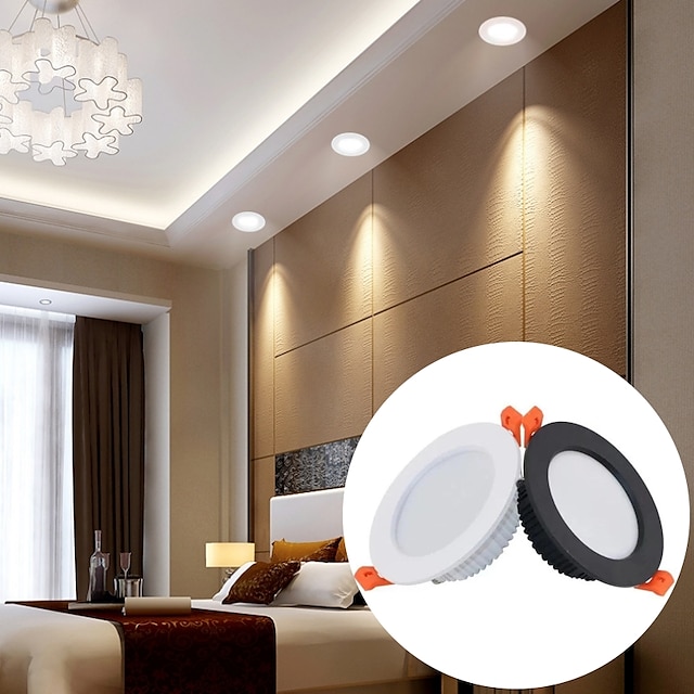  2 個 LED 防水ダウンライト調光可能なキッチン 220v バスルームトイレ軒白天井ランプスポットライト
