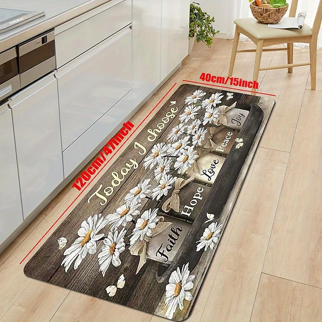 Daisy Kitchen Rugs Anti Slip Door Mats for Kitchen Floor Kitchen Rugs ...