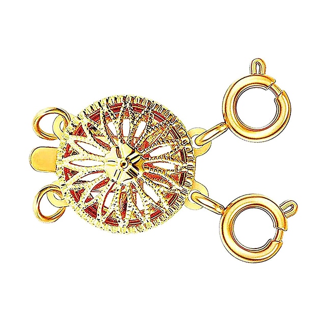  separatore di fermagli a strati per collana da donna 14k oro argento groviglio gioielli di sicurezza senza catenaccio di chiusura convertitore estensore della catena