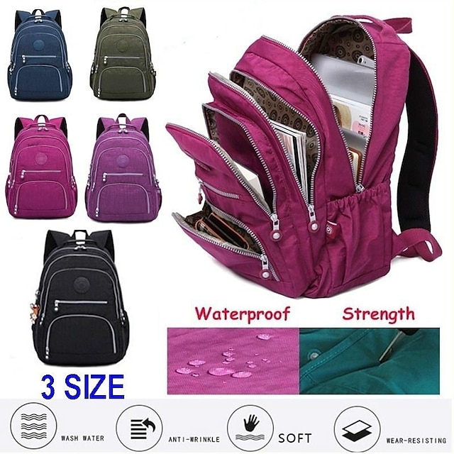  s-l mode klassisk rygsæk skoletaske til teenagepiger nylon rygsække afslappet rejse laptop taske til mænd og kvinder