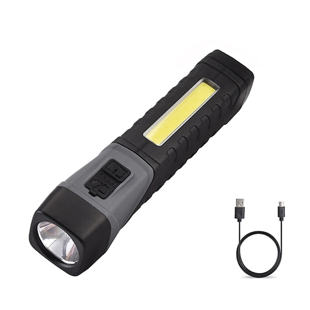  Camping Angeln LED-Taschenlampe USB wiederaufladbar Cob Arbeitslampe mit Magnet wasserdichte Taschenlampe verstellbarer Lampenkopf leistungsstarke Laterne
