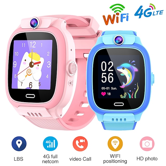  696 Y36 Orologio intelligente 1.44 pollice telefono Smartwatch per bambini Bluetooth Pedometro Allarme sveglia Calendario Compatibile con Android iOS bambini Chiamate in vivavoce Telecamera