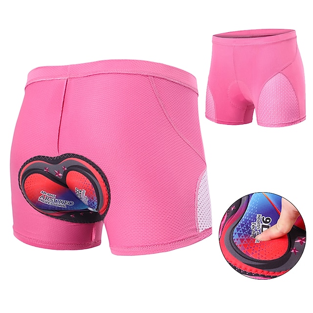  Arsuxeo Mulheres Shorts de ciclismo Cueca Boxer Acolchoada Calças Para Ciclismo Moto Calção Shorts acolchoados / camurça Forma Assenta Ciclismo de Montanha Ciclismo de Estrada Esportes Estrelas Reduz