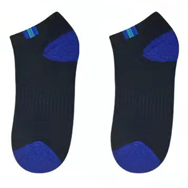  Men's 5 Pairs Socks Ankle Socks Low Cut Socks No Show Socks Black Red Color Color Block Outdoor Daily Wear Vacation Mesh Thin Spring & Summer Fashion Sport
