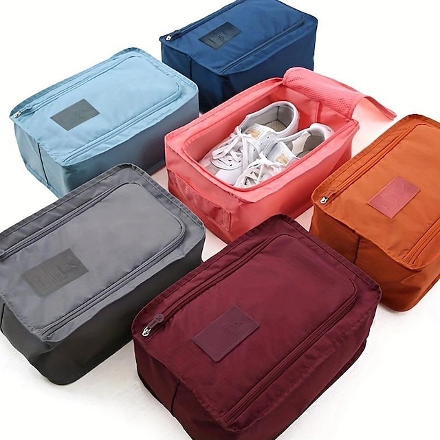  Portable Waterproof Travel Shoes Storage Bag, Zip Storage Bag, Pouch Organizer