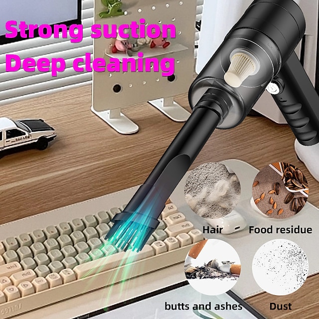  Coche hogar carga mini aspiradora portátil teclado de mano escritorio soplador de polvo