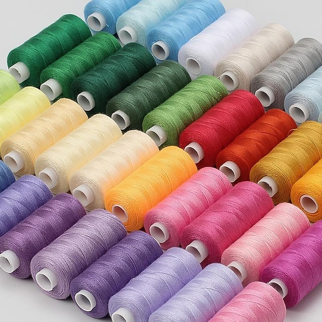  10 carretes kits de hilos de coser 400 yardas/carrete de hilo de poliéster acolchado 402 surtido de hilos para coser a máquina bordado a mano