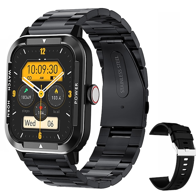  imosi Blutzucker Smartwatch 1,91 Zoll Smartwatch Fitness Laufuhr Bluetooth Schrittzähler Anruferinnerung Aktivitätstracker kompatibel mit Android iOS Damen Herren Freisprechanrufe wasserdicht