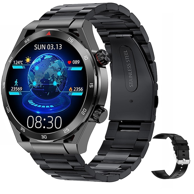  T80 nicht-invasiver Blutzucker-Bluetooth-Anruf Metuo Smartwatch Männer Herzfrequenz gesunde Körpertemperaturüberwachung Sport Smartwatch