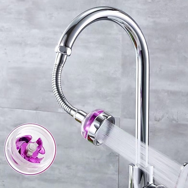  360 Degree Turbo Rotation Faucet Pressurize Kitchen Sink Tap Filter Bubble Splash Proof Water Saving Shower Nozzle Tap Connector