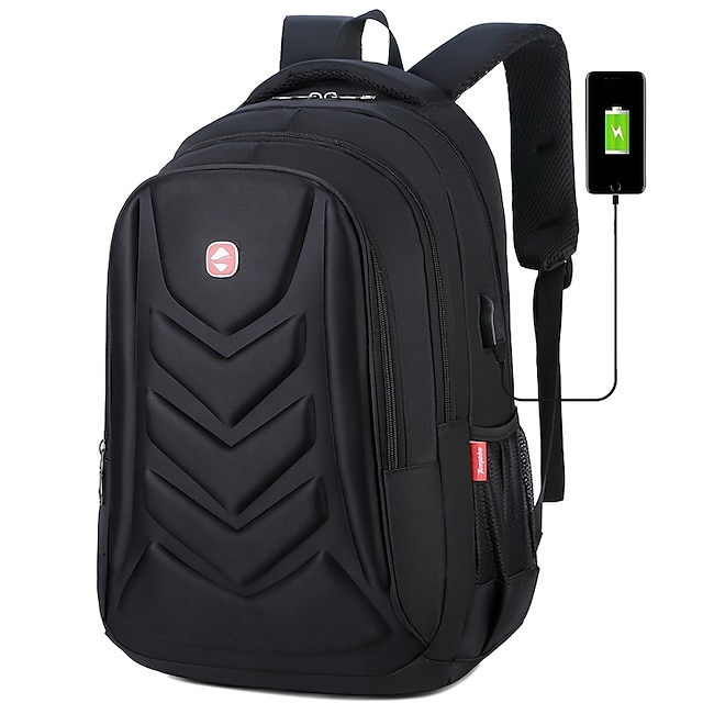  1pc new fashion pressato shell business zaino casual borsa da viaggio zaino per computer da uomo borsa da scuola per studenti