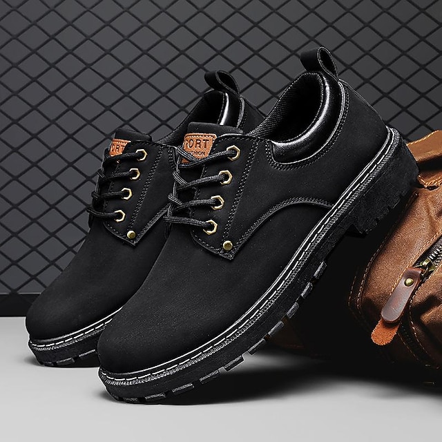 Men's Boots Fashion Men Casual Shoes Leather Driving Shoes For Men Outdoor Walking