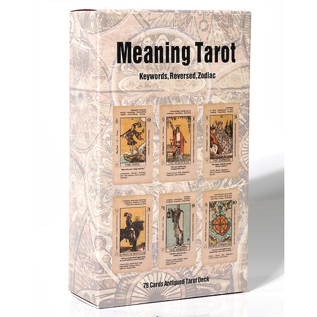 Meaning Tarot Card With Meaning On Them Beginner Tarot Keyword Antiqued ...