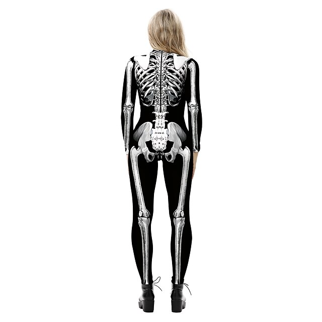 Skeleton / Skull Cosplay Costume Skin Suit Bodysuit Adults' Women's One