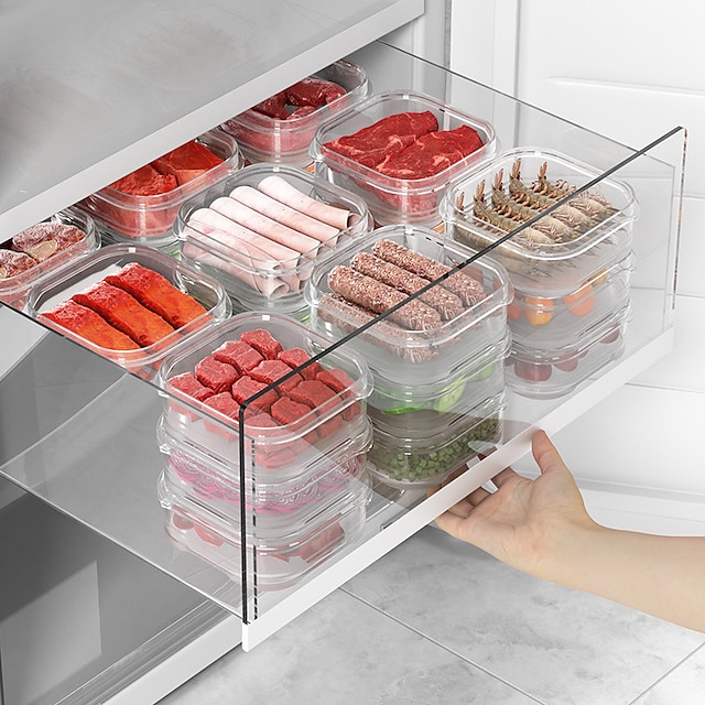 2 buc. cutie de conservare din plastic sigilată cutie de depozitare frigider pentru cuptor cu microunde, cutie de depozitare pentru alimente sigilată, cu capac