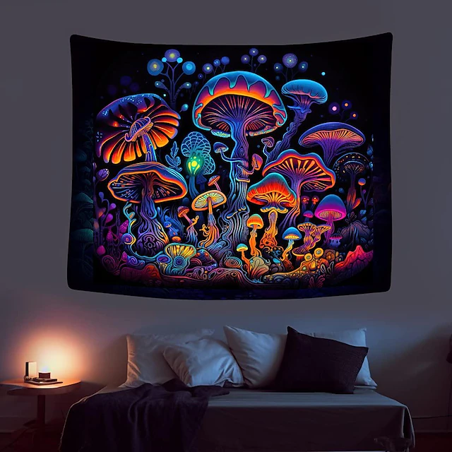 Blacklight Tapestry UV Reactive Glow in the Dark Glow Party Neon ...