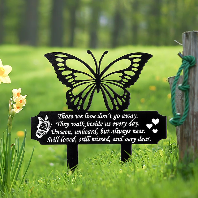 Cemetery Memorial Tomb Decoration Acrylic Butterfly Cemetery Decoration ...