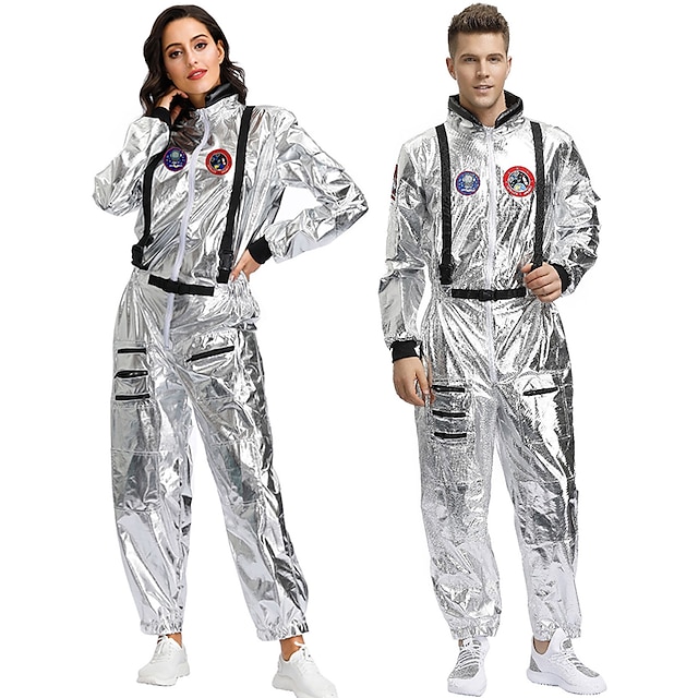  Férfi Női Űrhajós Szerepjáték Jelmezek Kompatibilitás Álarcos mulatság Mardi Gras Felnőttek Akrobatatrikó / Egyrészes Kalap