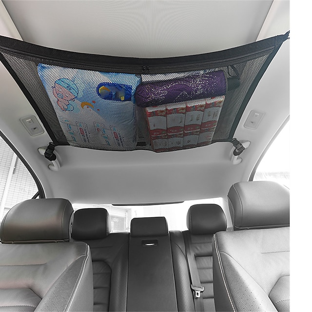  rete portaoggetti da soffitto per auto borsa da tetto per auto rete da carico interna borsa in rete traspirante