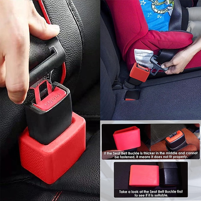 Car Seat Belt Card Slot Bracket Fixer Silicone Protective Cover Seat