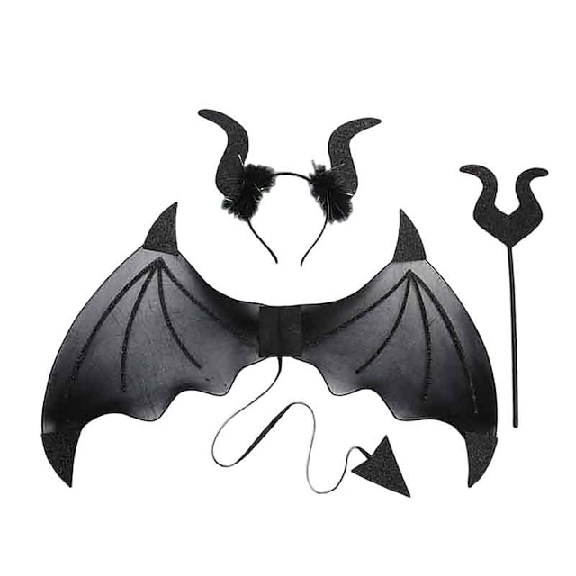  Halloween Häxa Vampyr Djävul Halloween Rekvisita Huvudband Fladdermusvingar Vuxna Kvinnors Klä Ut Halloween Karneval Lätt Karneval Kostym för Valborgsmässoafton
